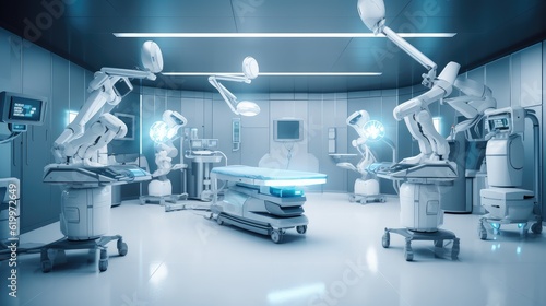 Clean modern operating room, AI generated photo