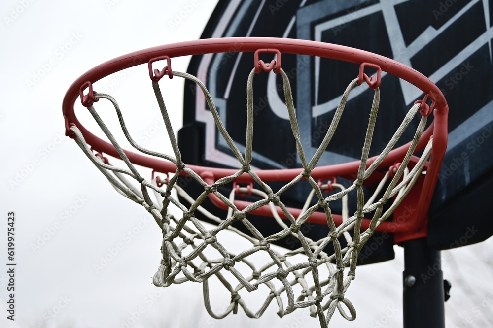 Basketball Hoop and Clouds