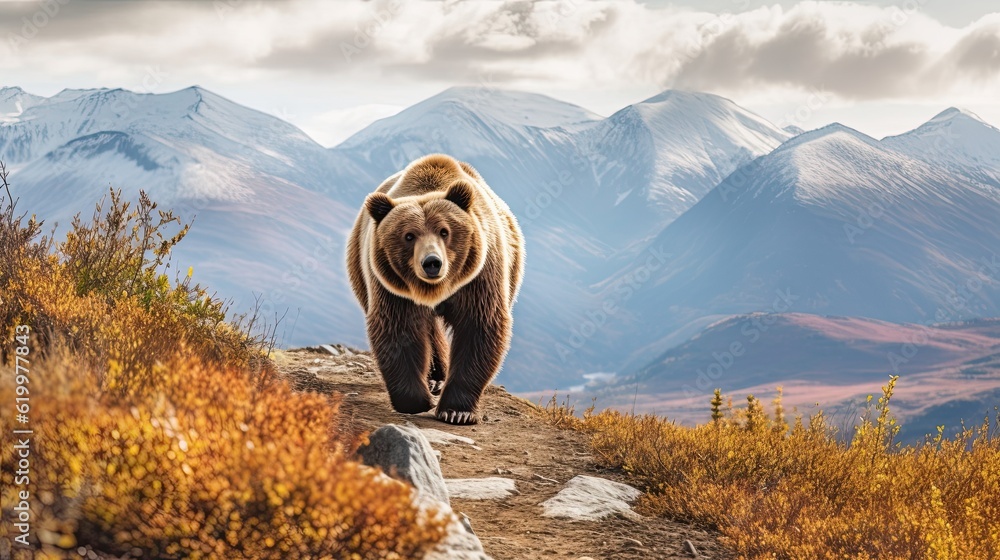 Bear in the lake. AI generated art illustration.
Bear in the lake. AI generated art illustration.