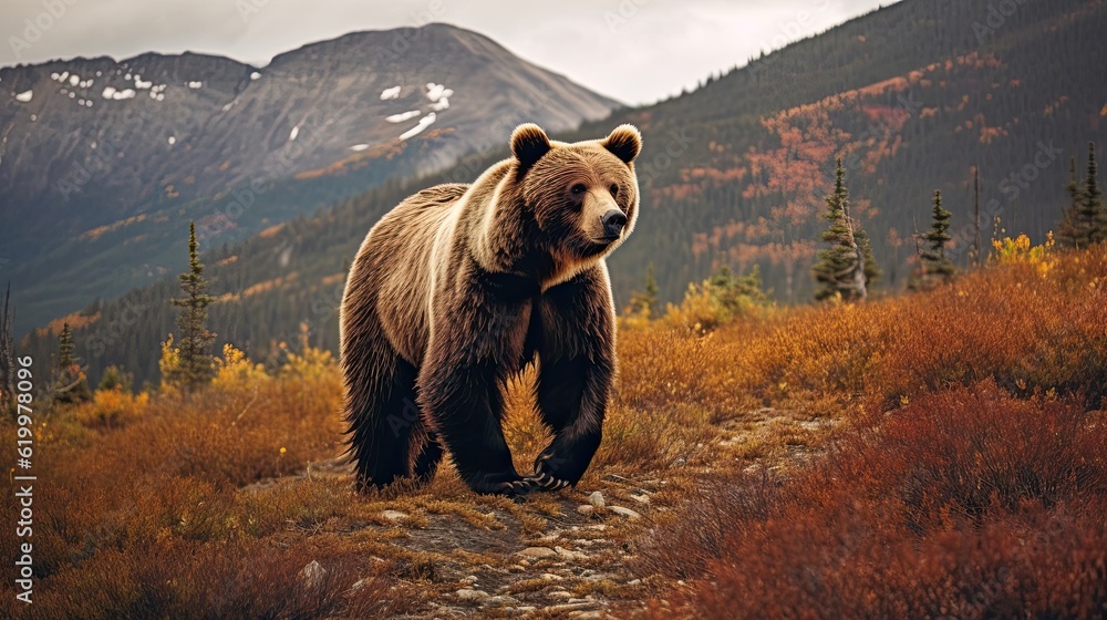 Bear in the lake. AI generated art illustration.
Bear in the lake. AI generated art illustration.