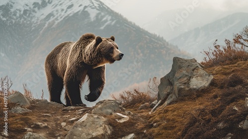 Bear in the lake. AI generated art illustration.  © Дима Пучков