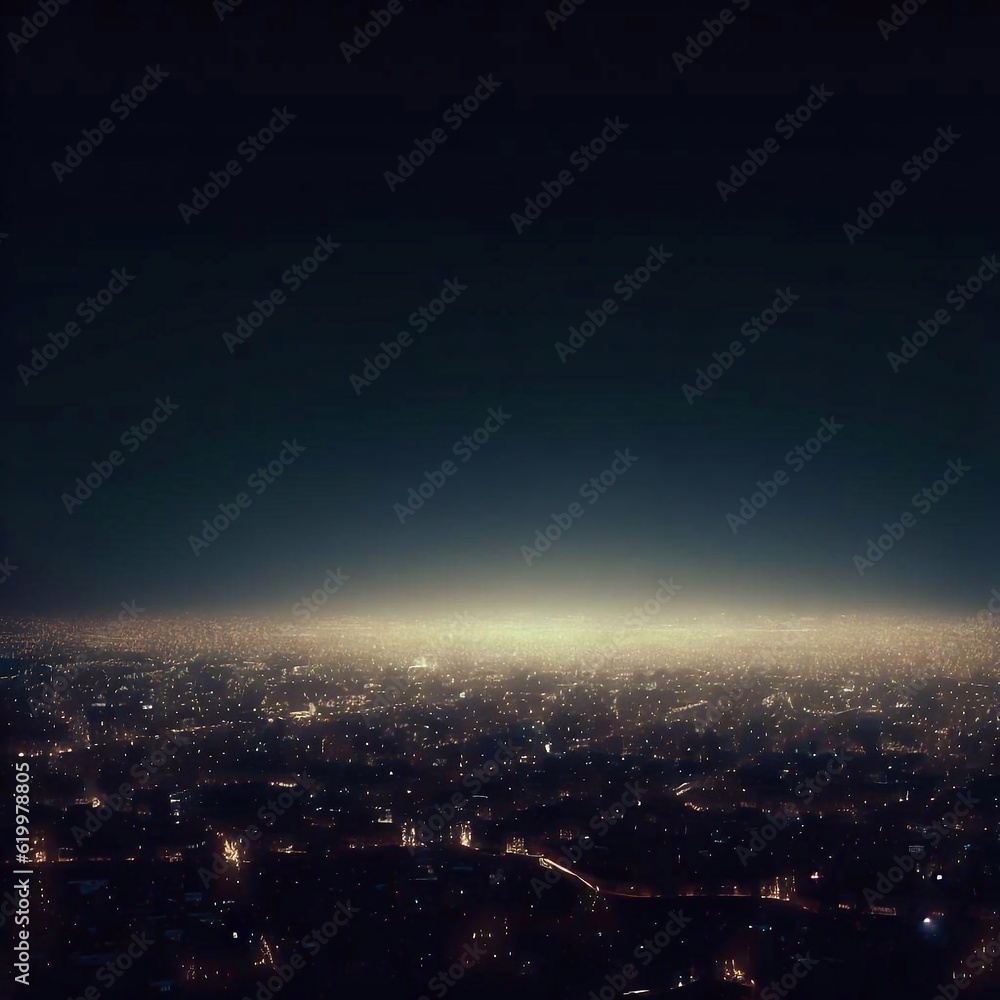 panoramic view of a city at night