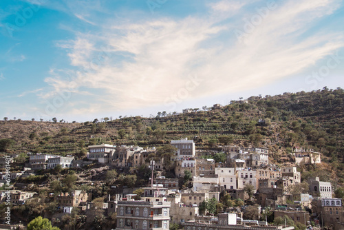 Beautiful view of the typical architecture of Yemen in Jibla, Yemen