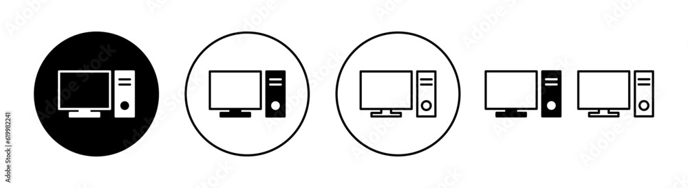 Computer icon set for web and mobile app. computer monitor sign and symbol Computer icon set for web and mobile app. computer monitor sign and symbol