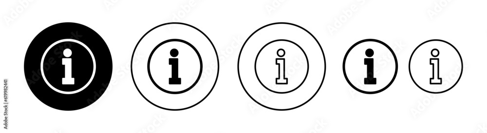 Information sign icon set for web and mobile app. about us sign and symbol. question mark icon Information sign icon set for web and mobile app. about us sign and symbol. question mark icon