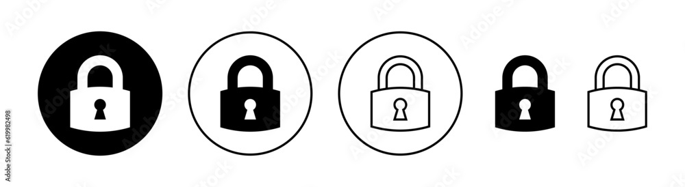 Lock icon set for web and mobile app. Padlock sign and symbol. Encryption icon. Security symbol Lock icon set for web and mobile app. Padlock sign and symbol. Encryption icon. Security symbol