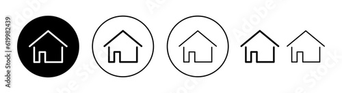 House icon set for web and mobile app. Home sign and symbol