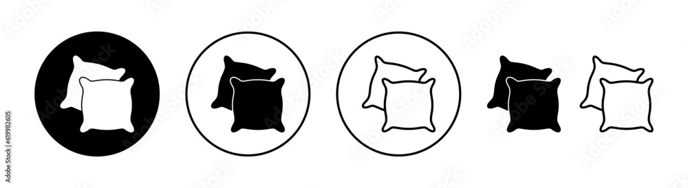 Pillow icon set for web and mobile app. Pillow sign and symbol. Comfortable fluffy pillow Pillow icon set for web and mobile app. Pillow sign and symbol. Comfortable fluffy pillow