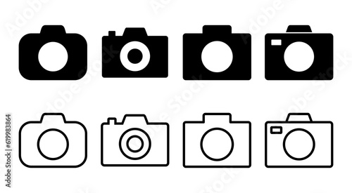 Camera icon set illustration. photo camera sign and symbol. photography icon.