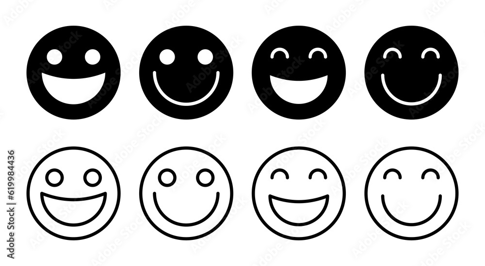 smile icon set illustration. smile emoticon icon. feedback sign and symbol smile icon set illustration. smile emoticon icon. feedback sign and symbol