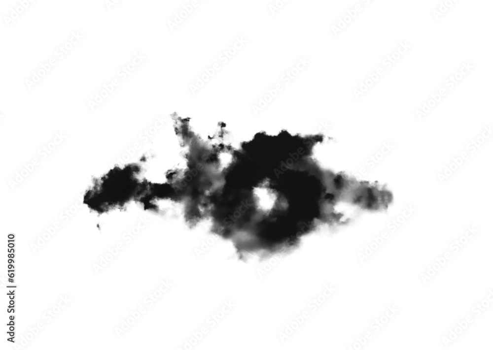 black smoks , clound on transparent png
