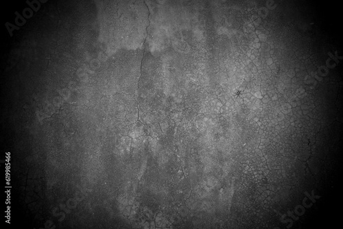Old wall texture smeared engine oil cement dark black gray background abstract grey color design are light with white gradient background. © Kamjana