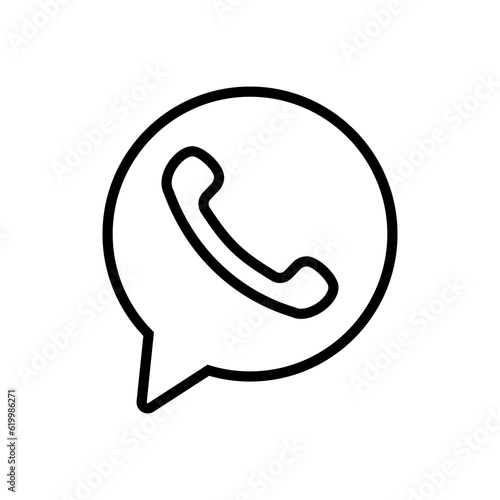 Phone vector icon, social media symbol. Simple, flat design for web or mobile app
