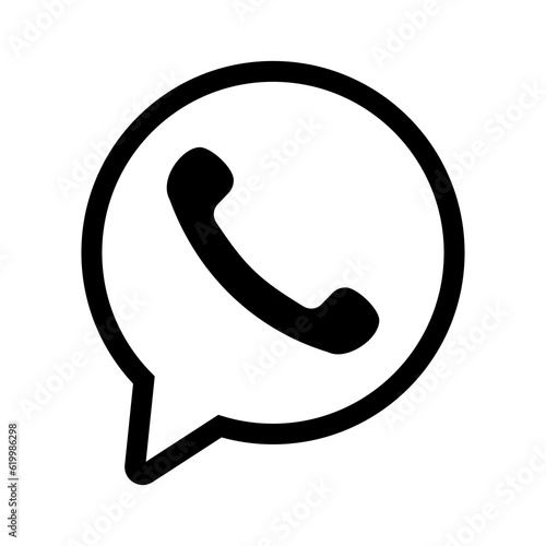 Phone vector icon, social media symbol. Simple, flat design for web or mobile app