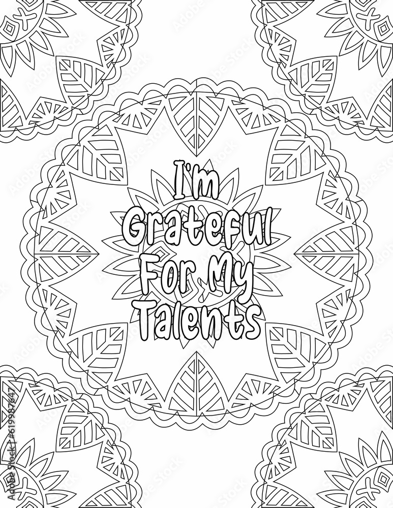 Motivational Coloring Pages, Mandala Coloring Pages for Personal Growth for Kids and Adults