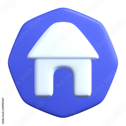 Home icon isolated on transparent background photo
