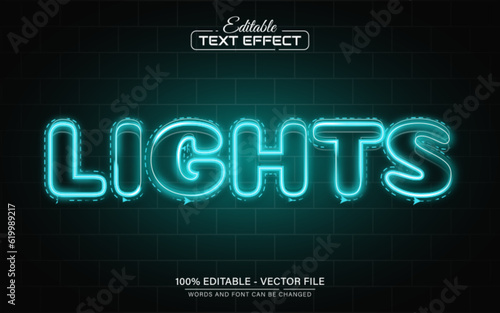 Light blue glowing neon style text effect