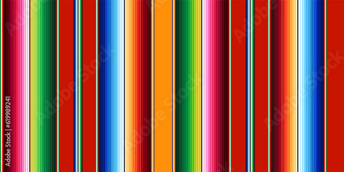 Blanket stripes seamless vector pattern. Colorful ethnic mexican poncho.