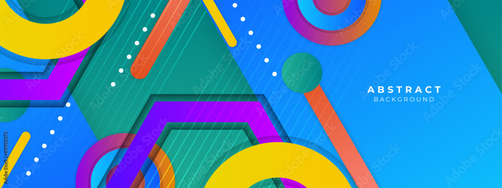 Fototapeta premium Vector creative colorful abstract geometric shapes
