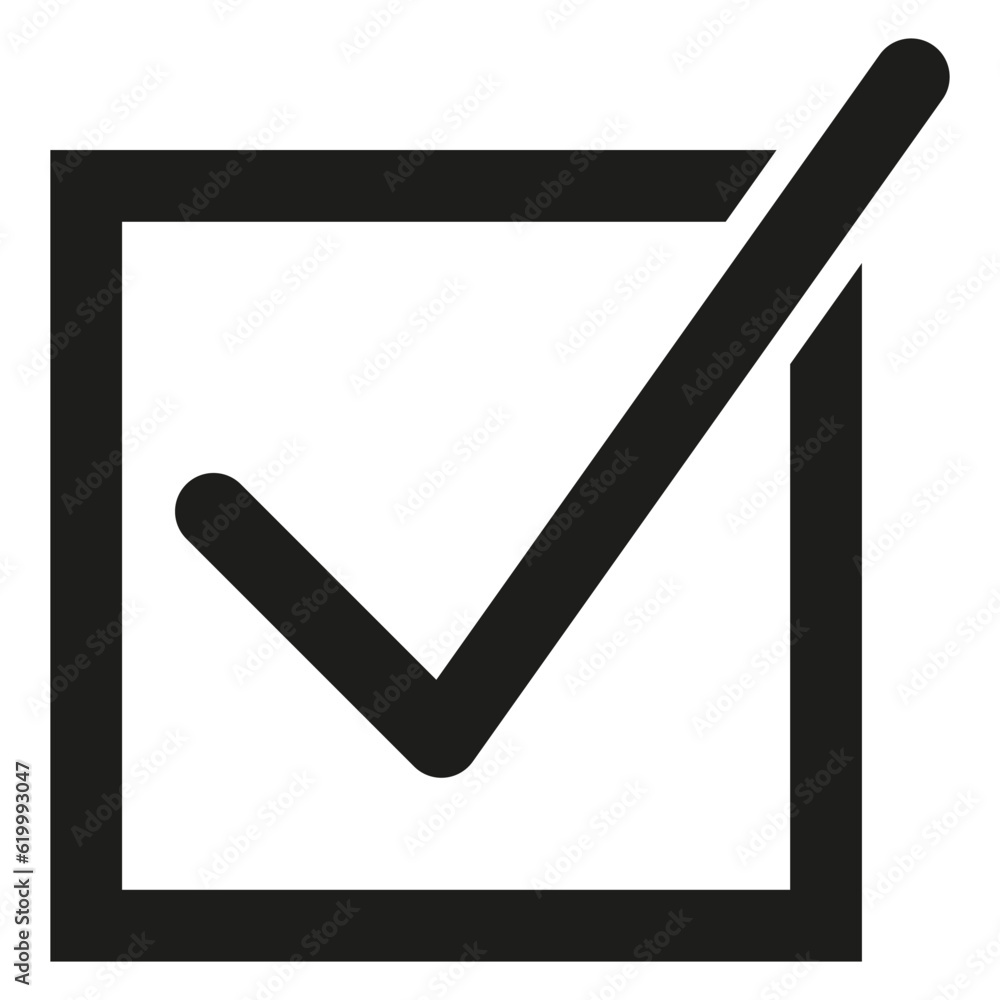 check mark icon in a box. Vector illustration. stock image. check mark icon in a box. Vector illustration. stock image.