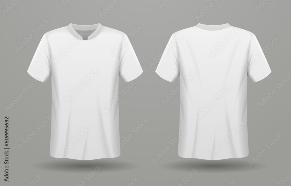 3d T-Shirt White Template Mock Up 3d T-Shirt White Template Mock Up