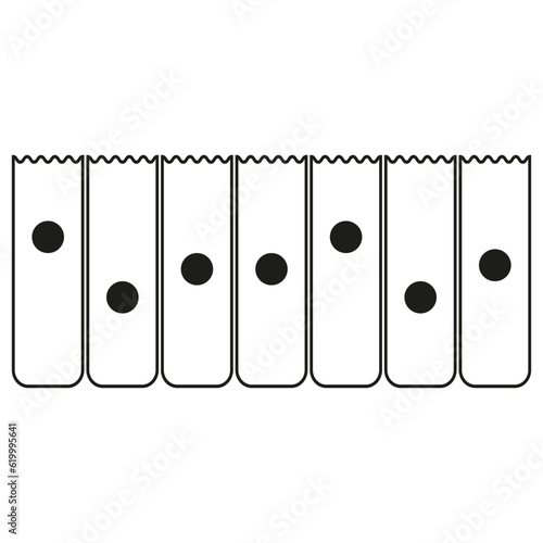 Nasal mucosa icon. Human olfactory system concept. Epithelium in the nose, gut, stomach or colon. Mucus, ciliated cells. Vector illustration. stock image.