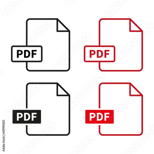 pdf file format. Vector illustration. stock image.