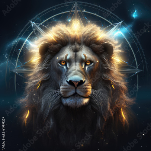 Radiance and Self-Confidence  The Sign of Leo in Spotlight - Generative AI