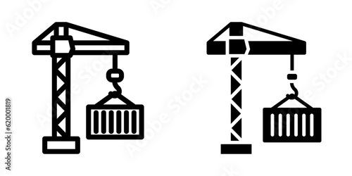 Crane icon. sign for mobile concept and web design. vector illustration