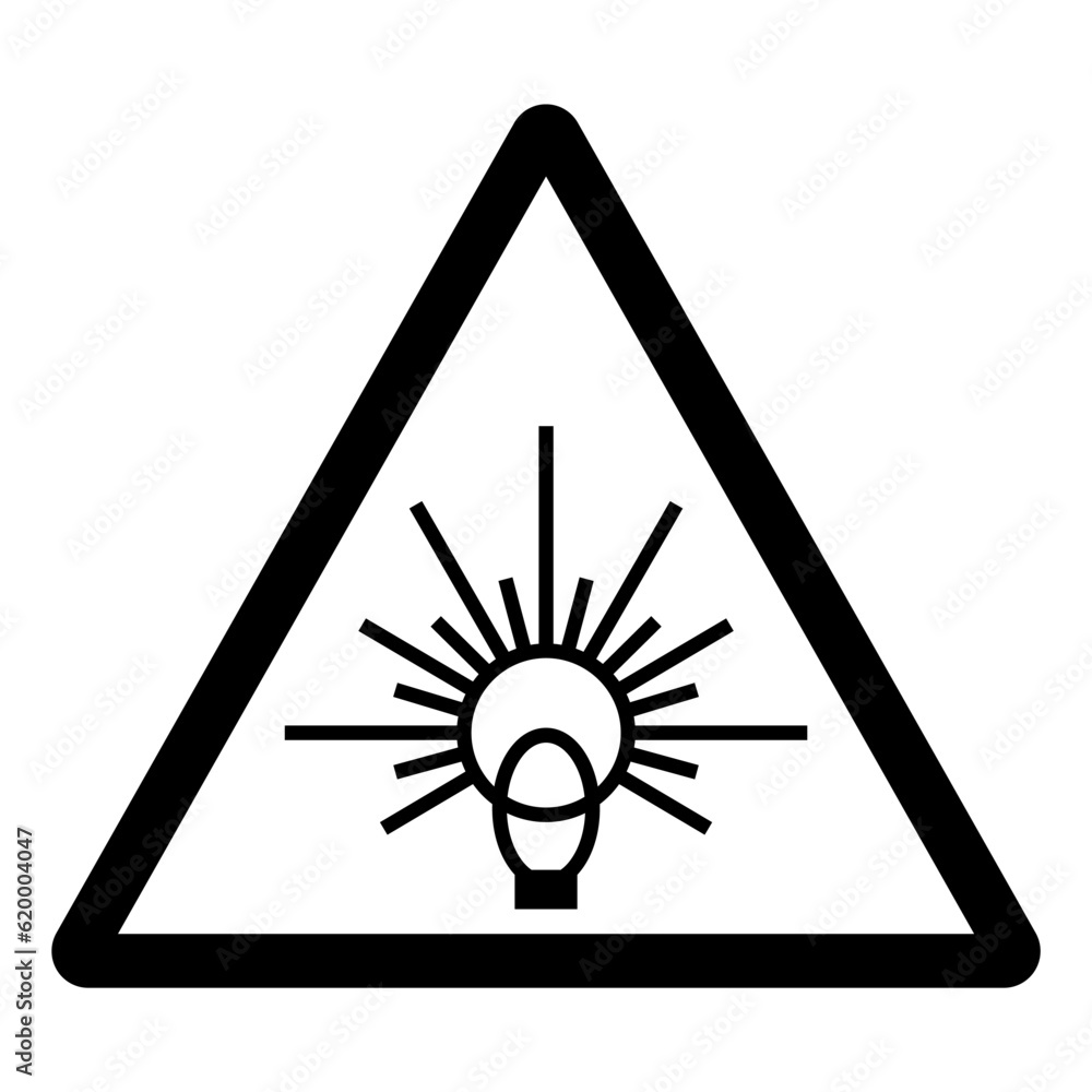 Vetor de Warning Optical Radiation Symbol Sign ,Vector Illustration