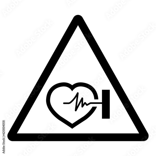 Warning High Magnetic Fields Symbol Sign ,Vector Illustration, Isolate On White Background Label .EPS10