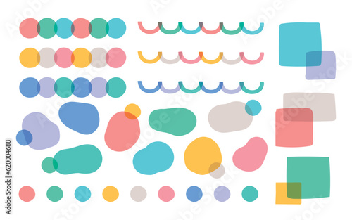 パステルのかわいいあしらいセット