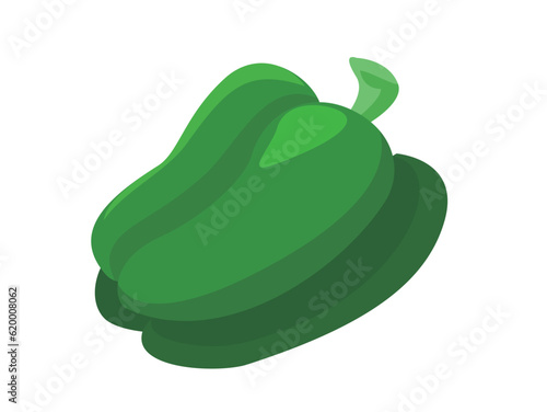 ピーマン　野菜　アイコン　イラスト素材　ベクター