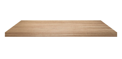 old wood shelves table isolated on transparent background. Png realistic design element.