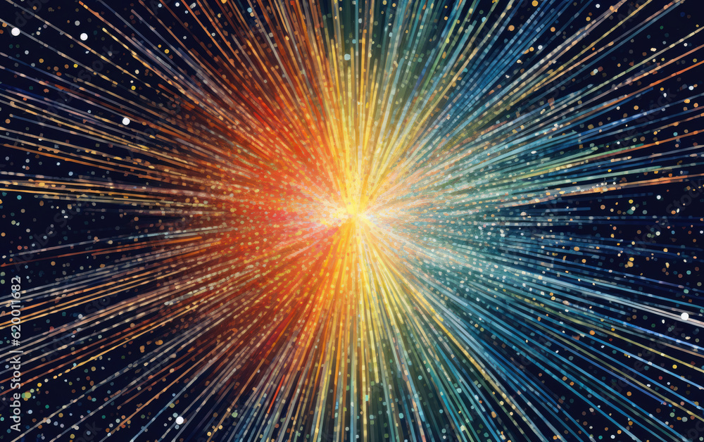 Obraz premium Sparkling Shimmering Rays Abstract Background 