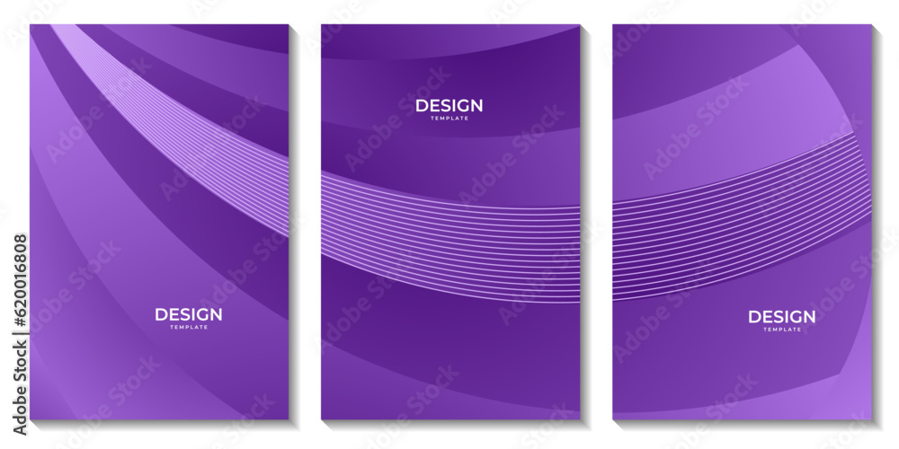 flyer with purple gradient wave simple background