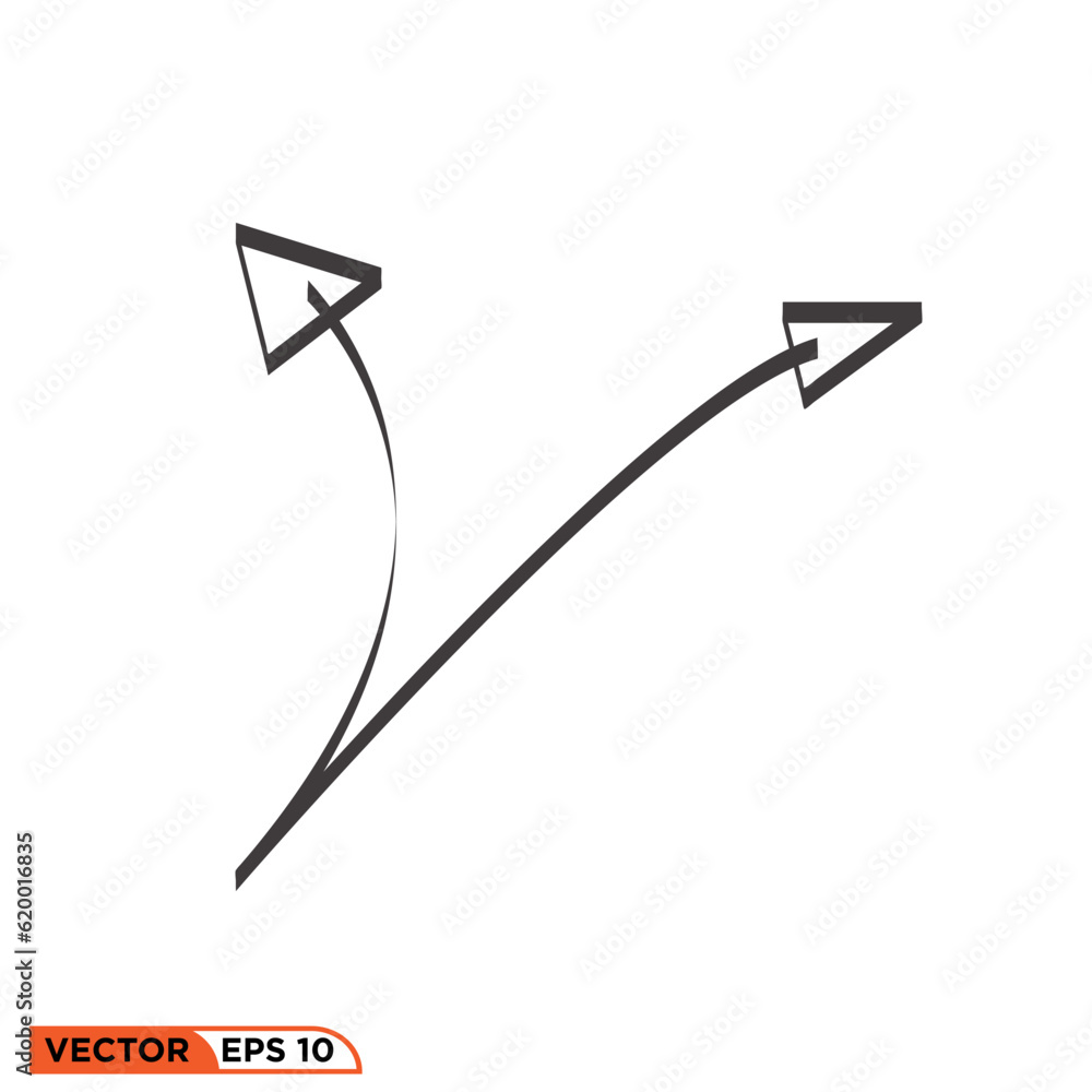 Arrow abstract icon vector graphic of template line style Arrow abstract icon vector graphic of template line style