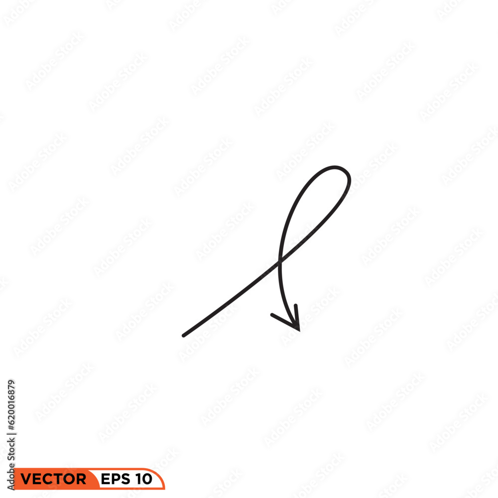 Arrow abstract icon vector graphic of template line style Arrow abstract icon vector graphic of template line style