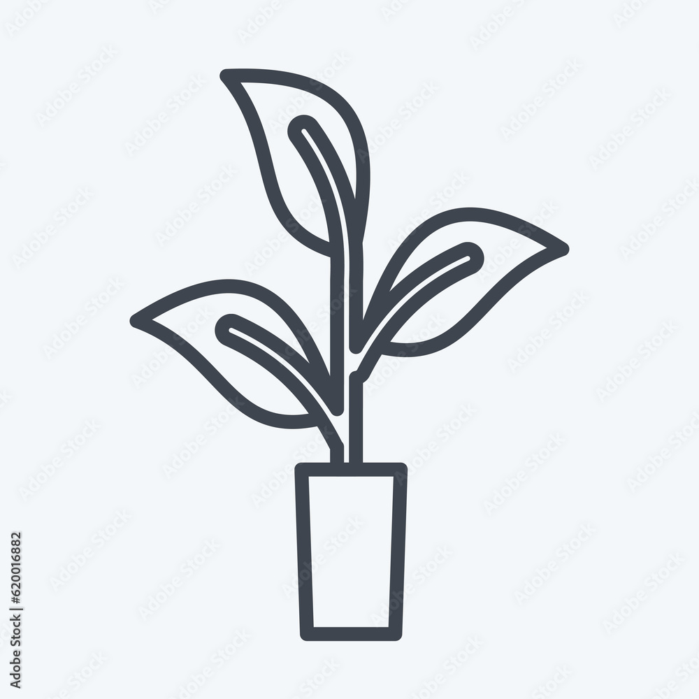 Icon Organically Grown Hemp. related to CBD Oil symbol. simple design editable. simple illustration Icon Organically Grown Hemp. related to CBD Oil symbol. simple design editable. simple illustration