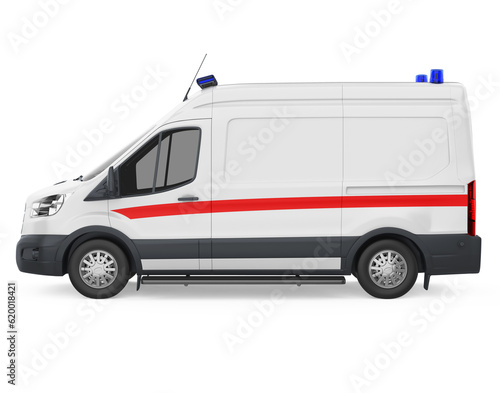 Fototapeta Naklejka Na Ścianę i Meble -  Ambulance Car Isolated