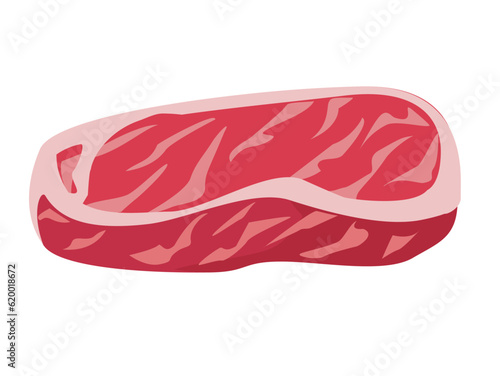 ステーキ肉 生肉 アイコン イラスト素材 ベクター