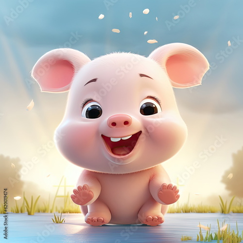 Cartoon character of pig © waranyu