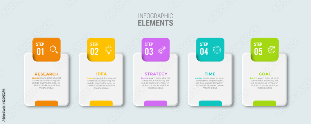 Business infographic template design icons 5 options or steps
Business infographic template design icons 5 options or steps