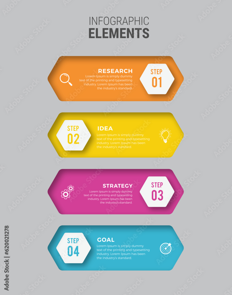 Business infographic template design icons 4 options or steps
Business infographic template design icons 4 options or steps