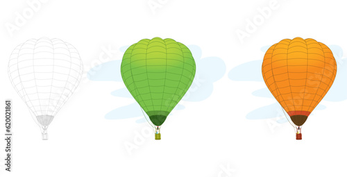 Balloon isolated on white background, Vector illustration