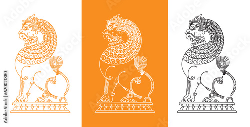 Yapahuwa Kingdom in Sri Lanka, Traditional Illustration Art