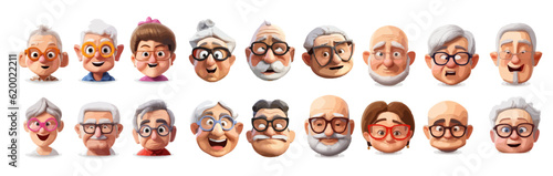 OLD MAN CLIP ART EXPRESSION VECTOR HAND DRAWN