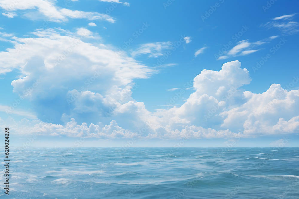 Blue sky over an ocean bright day