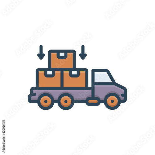 Color illustration icon for load