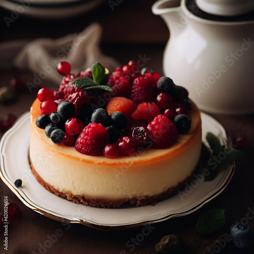 cheesecake with berries